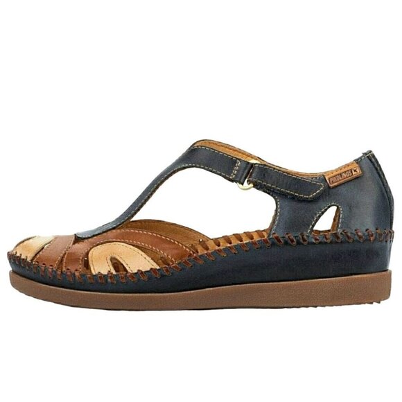 Pikolinos Brandy Leather Slip On Shoes, Woman's Leather Sandals NIB - Picture 2 of 4